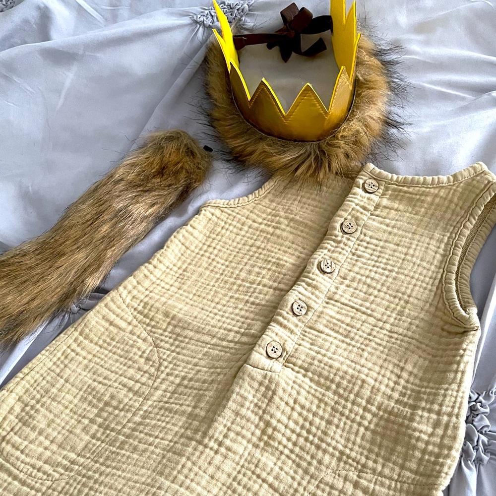 Baby boy 9-12 months Zara romper, crown and tail.